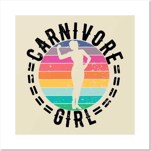 CARNIVORE GIRL MEAT EATER STEAK LOVER CUTE FIT COWGIRL WOMAN Wall Art by CarnivoreMerch